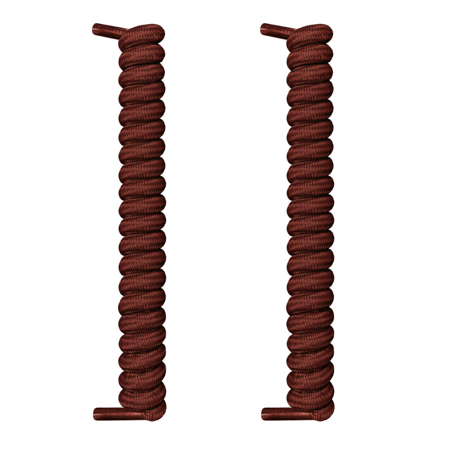 Curly Spiral Dark Brown Shoelaces Amazing no tie laces Shop here